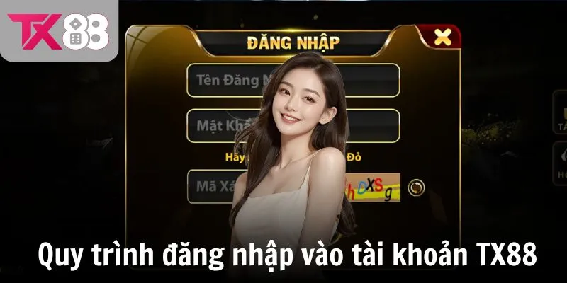 Quy trình đăng nhập vào tài khoản TX88 